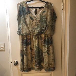 Neutral floral dress